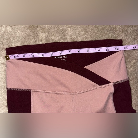 ATHLETA Chroma Colorblock Legging 7/8 in Pink & Maroon Size Small - Picture 3 of 4
